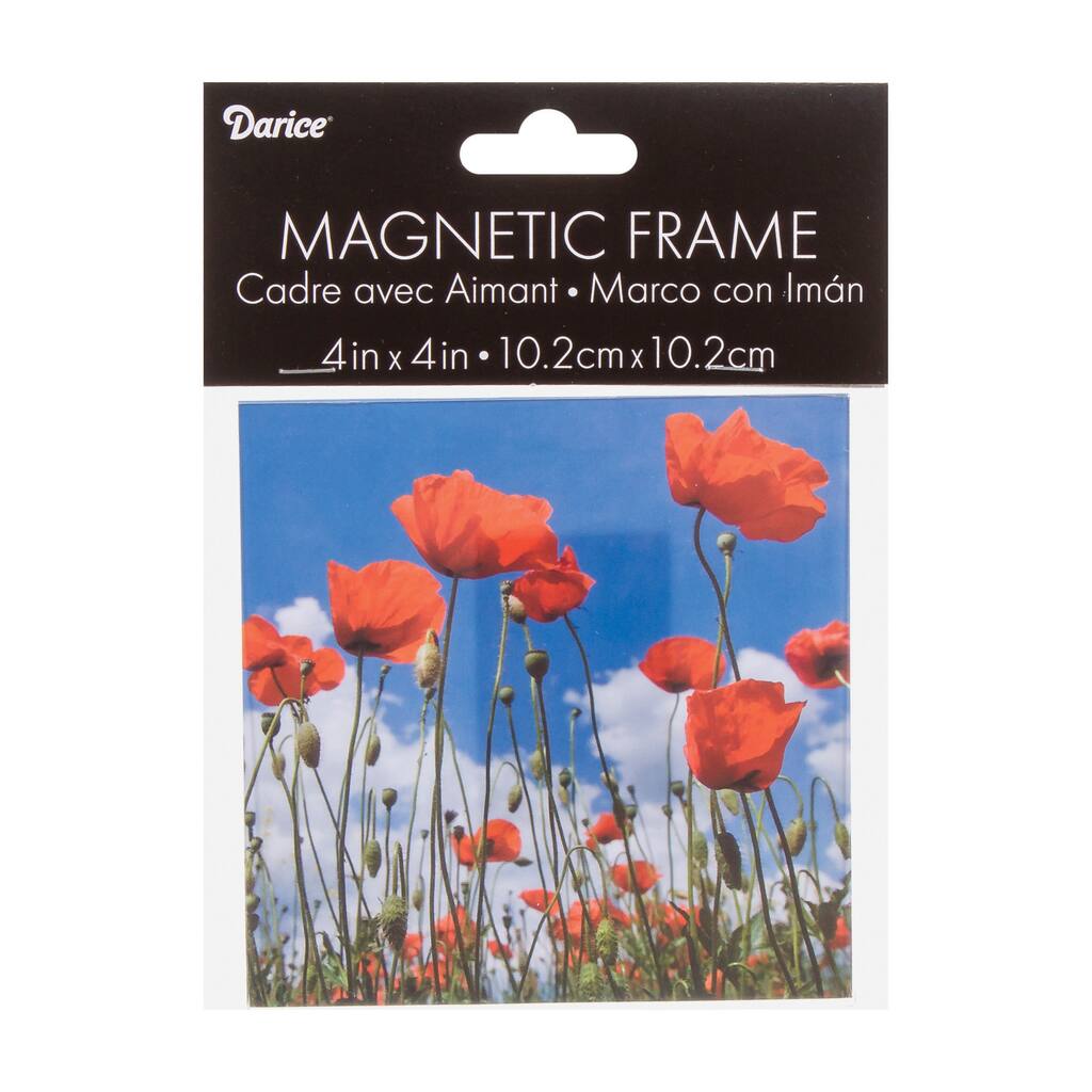 Acrylic Magnetic Photo Frame Clear 4x4 Inches Img